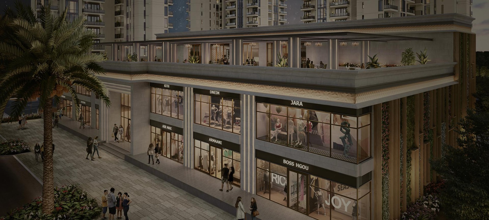 Retail boulevard with premium shopping spaces at ACE Starlit