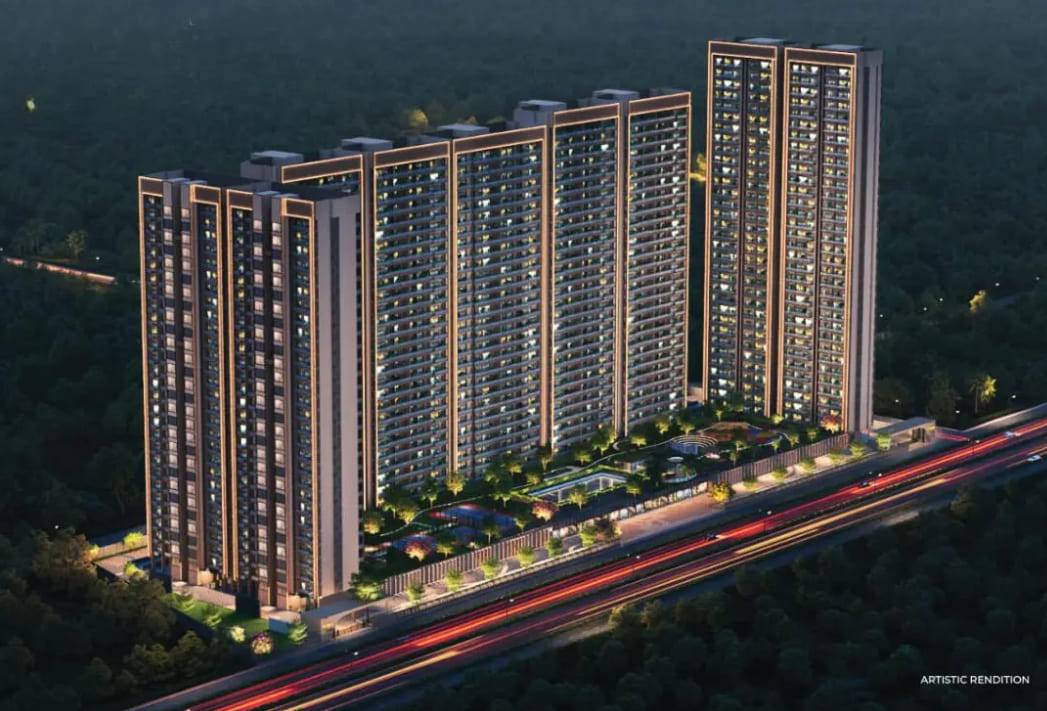 Aerial view of Eldeco Ballads of Bliss luxury residential towers in Sector 22D Yamuna Expressway