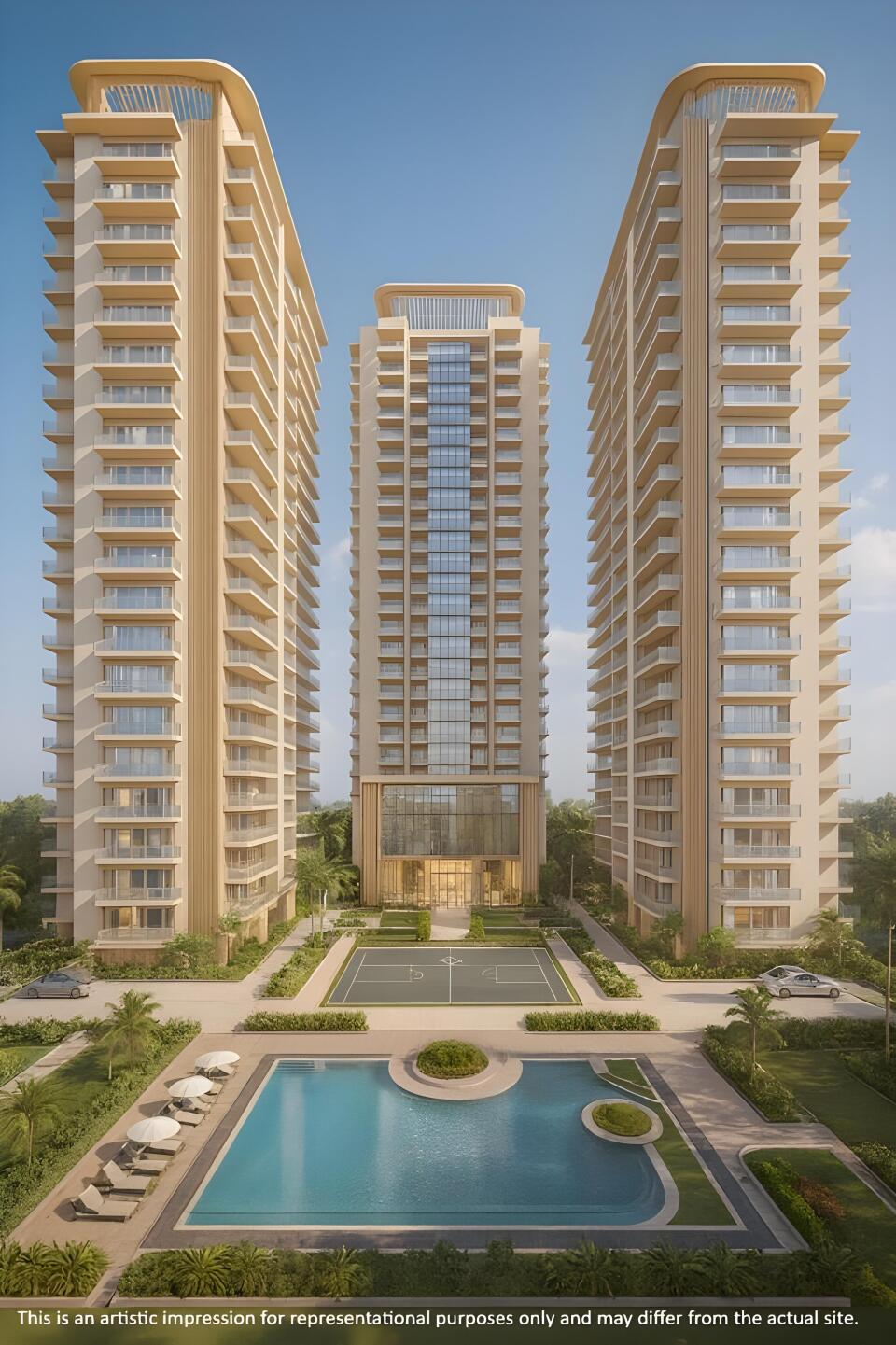 Premium high-rise residential towers at Clove County Sector 151 Noida