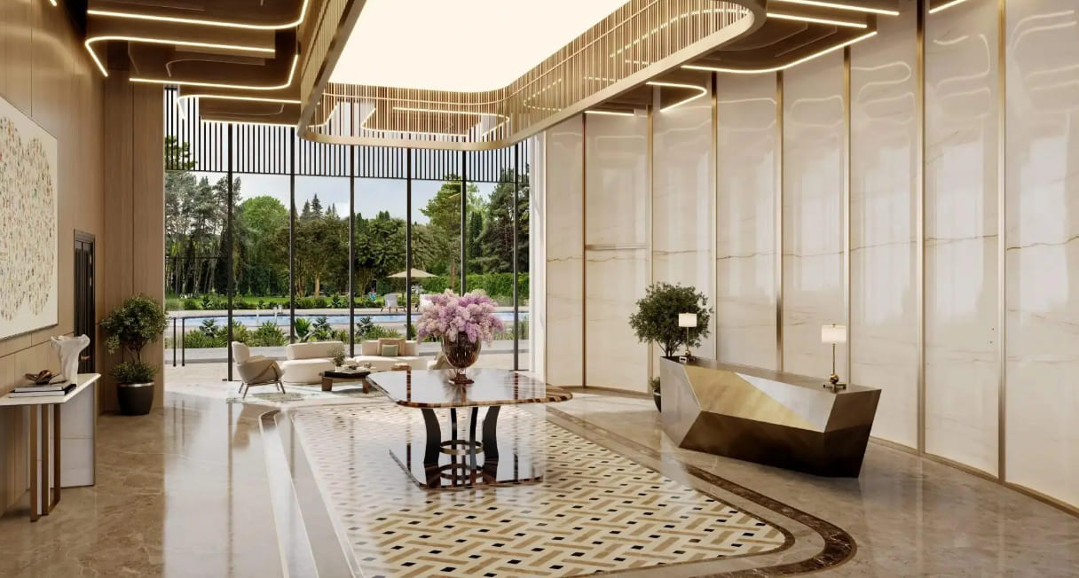 Grand entrance lobby with premium interiors at Eldeco 7 Peaks Omicron 1A Greater Noida