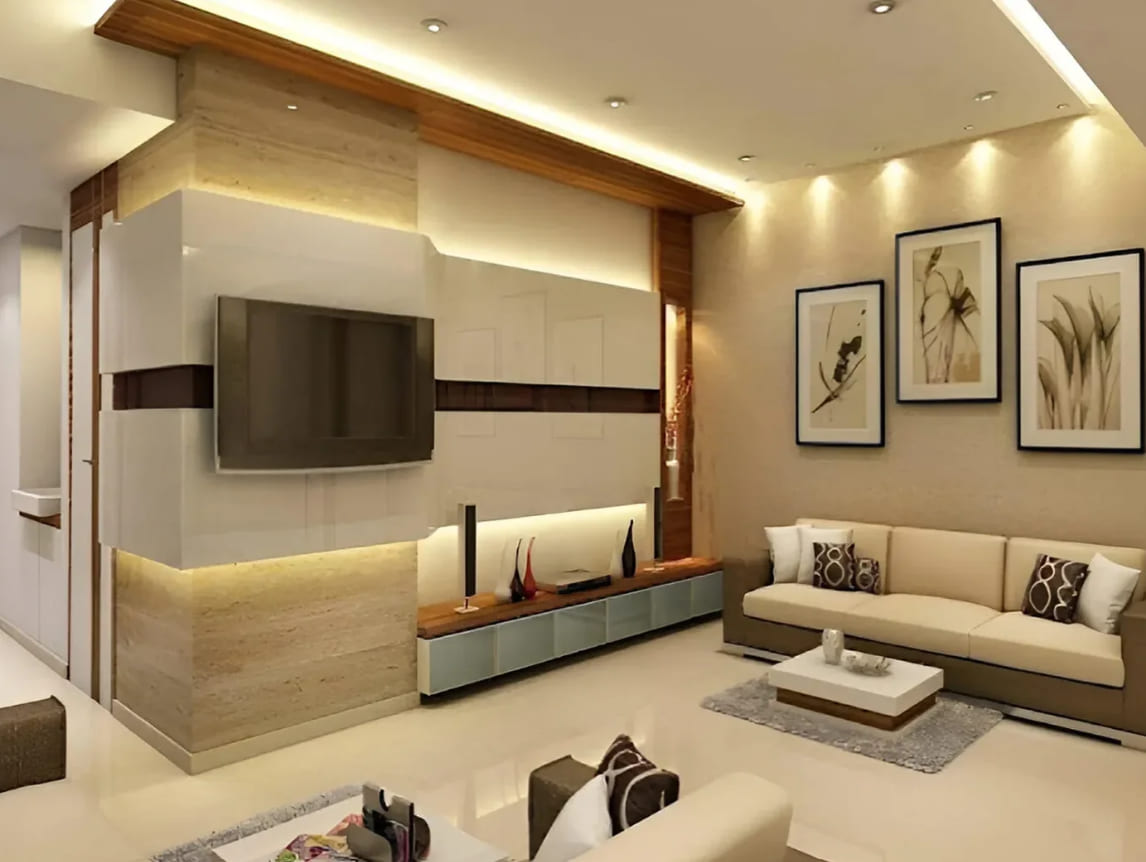 Modern living room with premium interiors at Godrej Arden Gurgaon apartments
