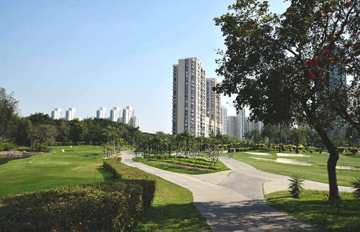 Green landscaped surroundings and open views at CRC The Peridona ETA 2 Greater Noida
